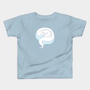 Blue-Eyed Leucistic Ball Python Original Illustration Kids T-Shirt